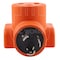 Ac Works Plug Adapter, 6-50R, L6-30P, 6-50P, L6-30P, 0 ft., Orange WDL630650 - alternate 2